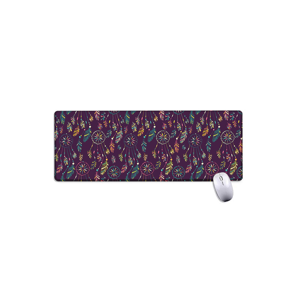 Purple Bohemian Dream Catcher Print Extended Mouse Pad