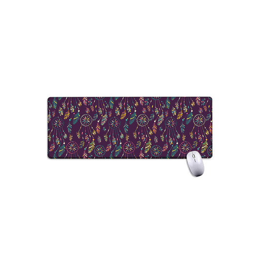 Purple Bohemian Dream Catcher Print Extended Mouse Pad