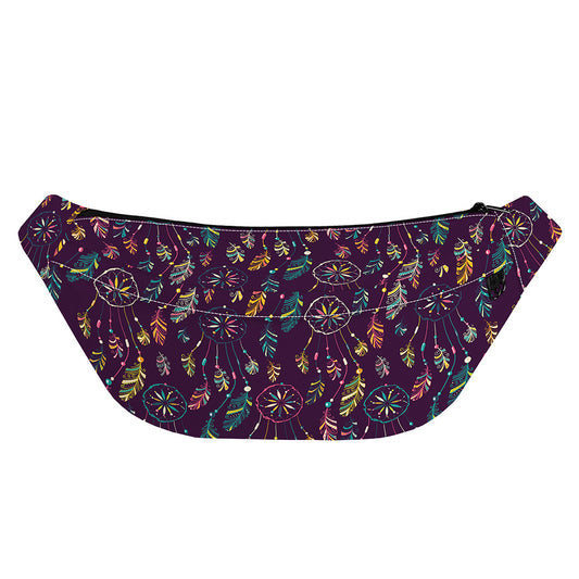 Purple Bohemian Dream Catcher Print Fanny Pack