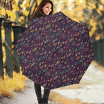 Purple Bohemian Dream Catcher Print Foldable Umbrella