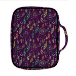 Purple Bohemian Dream Catcher Print Front Pocket Bible Bag