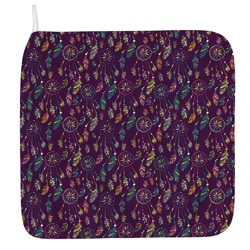Purple Bohemian Dream Catcher Print Hand Towel