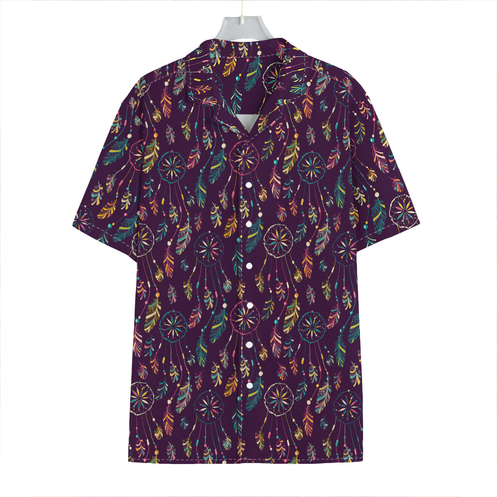 Purple Bohemian Dream Catcher Print Hawaiian Shirt
