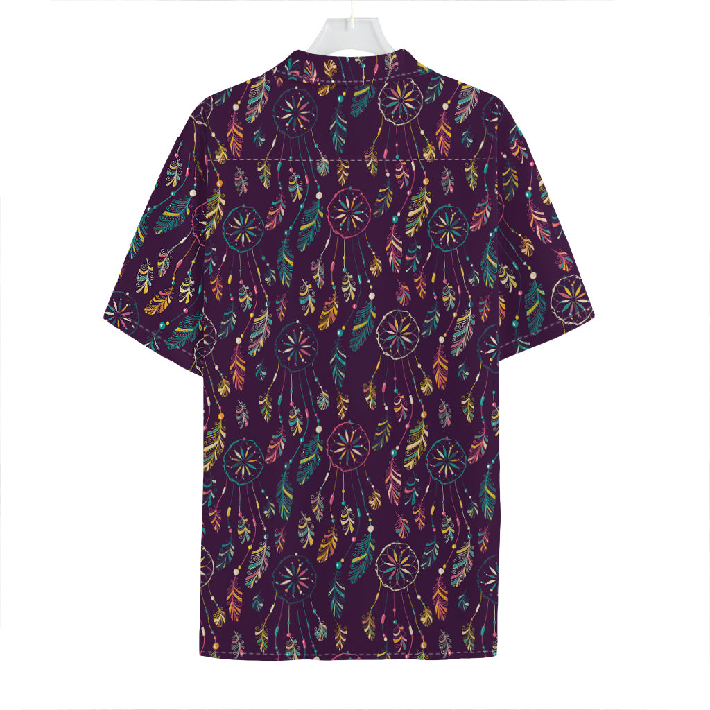 Purple Bohemian Dream Catcher Print Hawaiian Shirt