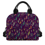 Purple Bohemian Dream Catcher Print Insulated Lunch Bag