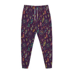 Purple Bohemian Dream Catcher Print Jogger Pants