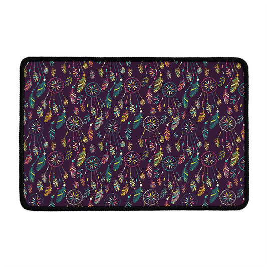 Purple Bohemian Dream Catcher Print Kitchen Mat
