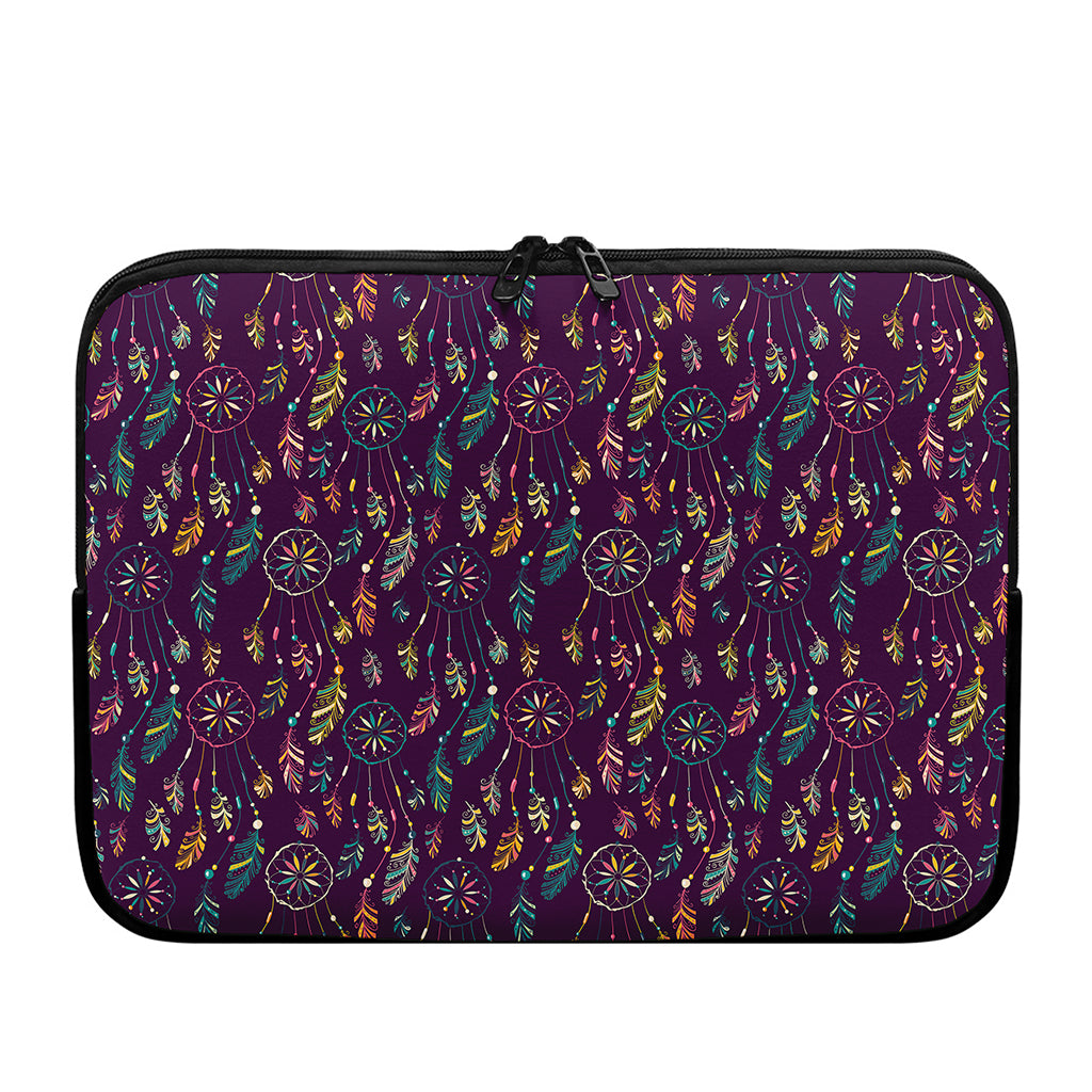 Purple Bohemian Dream Catcher Print Laptop Sleeve