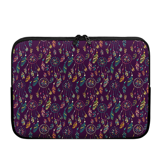 Purple Bohemian Dream Catcher Print Laptop Sleeve
