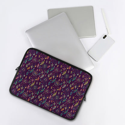 Purple Bohemian Dream Catcher Print Laptop Sleeve