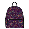 Purple Bohemian Dream Catcher Print Leather Backpack