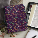 Purple Bohemian Dream Catcher Print Leather Bible Cover