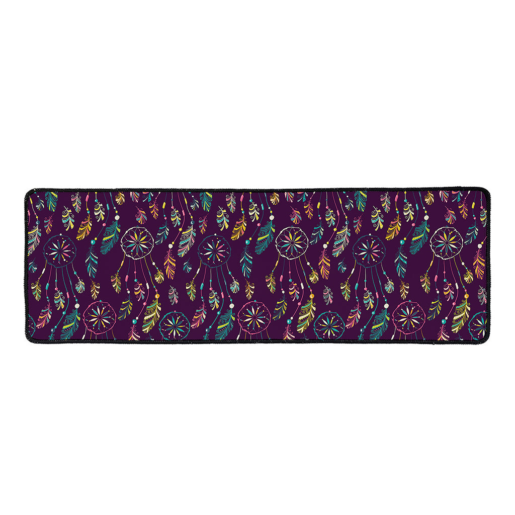 Purple Bohemian Dream Catcher Print Long Kitchen Mat