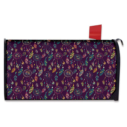 Purple Bohemian Dream Catcher Print Mailbox Cover