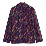 Purple Bohemian Dream Catcher Print Men's Blazer
