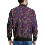 Purple Bohemian Dream Catcher Print Men's Bomber Jacket