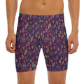 Purple Bohemian Dream Catcher Print Men's Long Boxer Briefs