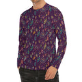 Purple Bohemian Dream Catcher Print Men's Long Sleeve Rash Guard