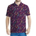Purple Bohemian Dream Catcher Print Men's Polo Shirt