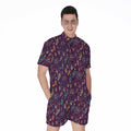 Purple Bohemian Dream Catcher Print Men's Romper