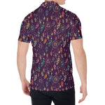 Purple Bohemian Dream Catcher Print Men's Shirt