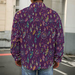 Purple Bohemian Dream Catcher Print Men's Shirt Jacket