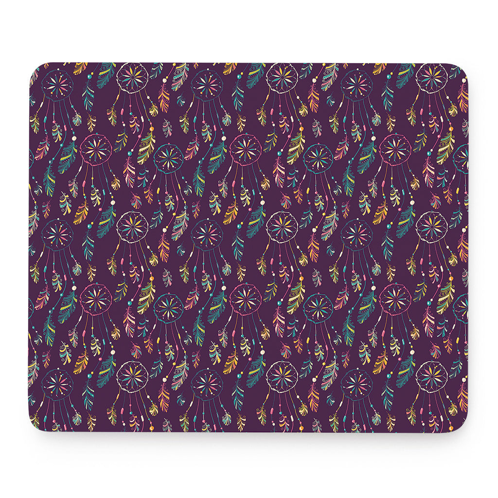 Purple Bohemian Dream Catcher Print Mouse Pad