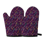 Purple Bohemian Dream Catcher Print Oven Mitts