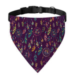 Purple Bohemian Dream Catcher Print Over The Collar Dog Bandana