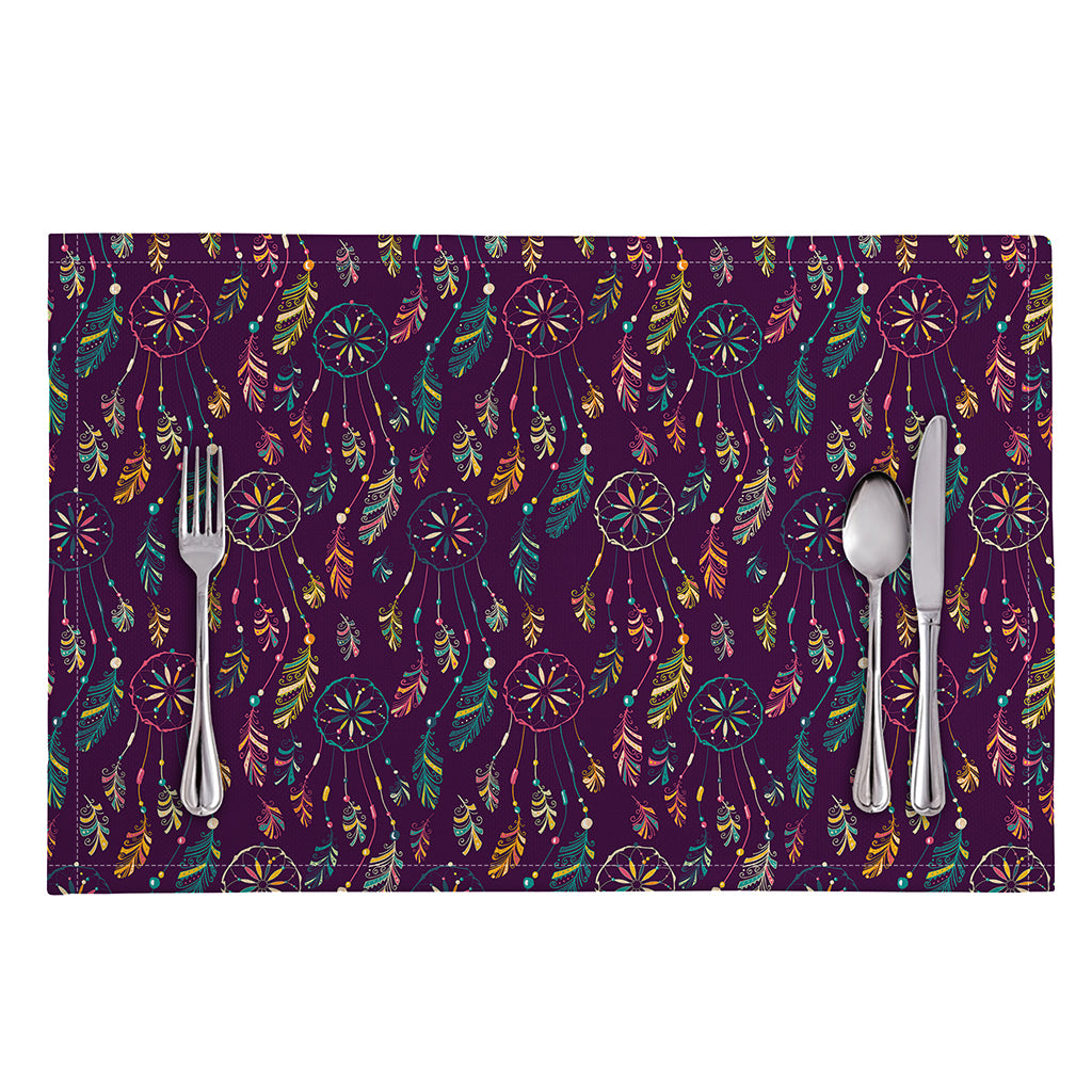 Purple Bohemian Dream Catcher Print Placemat