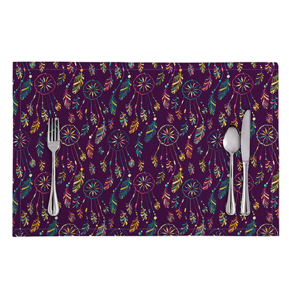 Purple Bohemian Dream Catcher Print Placemat