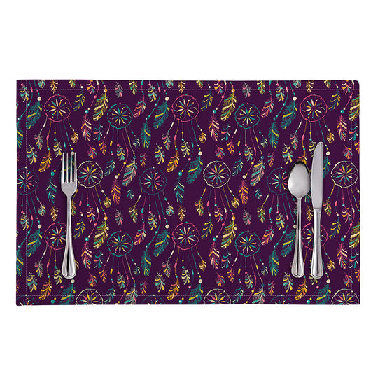 Purple Bohemian Dream Catcher Print Placemat