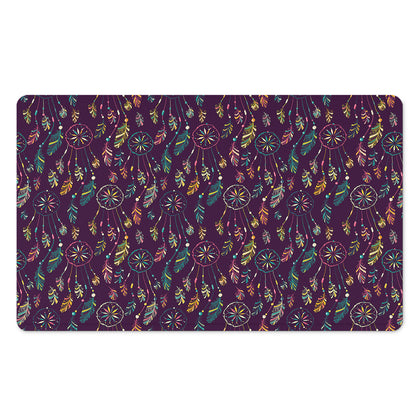 Purple Bohemian Dream Catcher Print Polyester Doormat