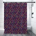 Purple Bohemian Dream Catcher Print Premium Shower Curtain
