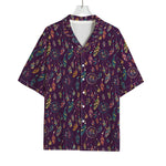 Purple Bohemian Dream Catcher Print Rayon Hawaiian Shirt