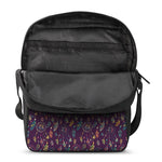 Purple Bohemian Dream Catcher Print Rectangular Crossbody Bag