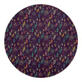 Purple Bohemian Dream Catcher Print Round Blanket