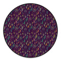 Purple Bohemian Dream Catcher Print Round Floor Mat