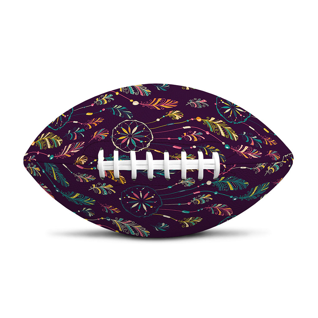 Purple Bohemian Dream Catcher Print Rugby Ball