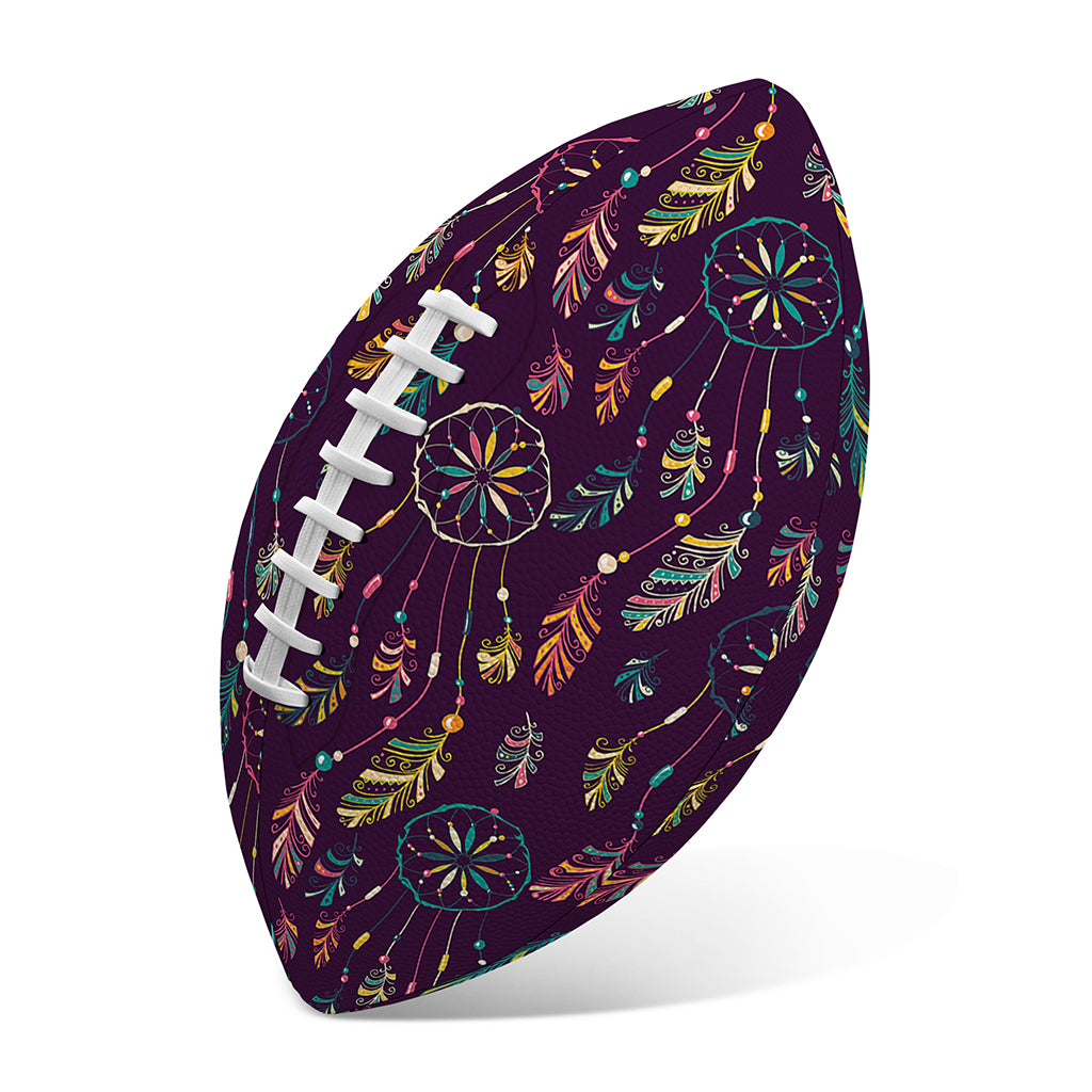Purple Bohemian Dream Catcher Print Rugby Ball