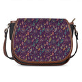 Purple Bohemian Dream Catcher Print Saddle Bag