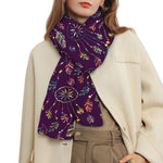 Purple Bohemian Dream Catcher Print Scarf