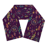 Purple Bohemian Dream Catcher Print Scarf