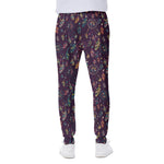 Purple Bohemian Dream Catcher Print Scuba Joggers