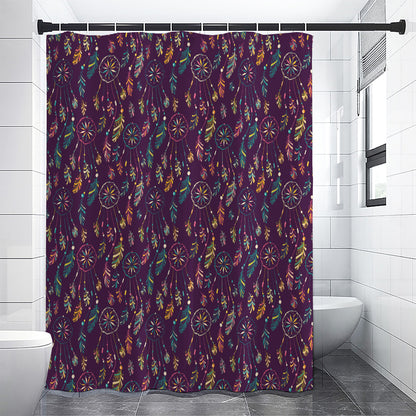 Purple Bohemian Dream Catcher Print Shower Curtain
