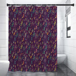 Purple Bohemian Dream Catcher Print Shower Curtain
