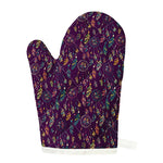 Purple Bohemian Dream Catcher Print Single Oven Mitt