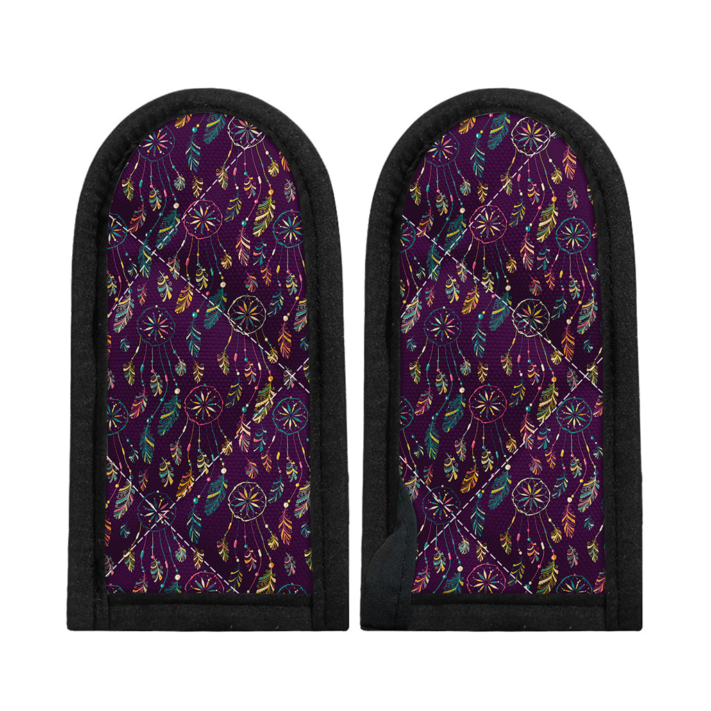 Purple Bohemian Dream Catcher Print Skillet Handle Cover