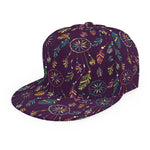 Purple Bohemian Dream Catcher Print Snapback Cap