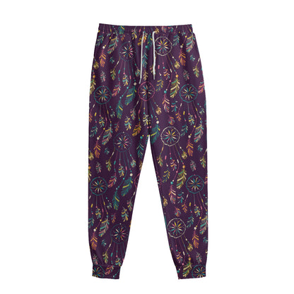 Purple Bohemian Dream Catcher Print Sweatpants